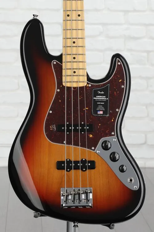 Fender American Professional II Jazz Bass - 3 Color Sunburst with Maple Fingerboard