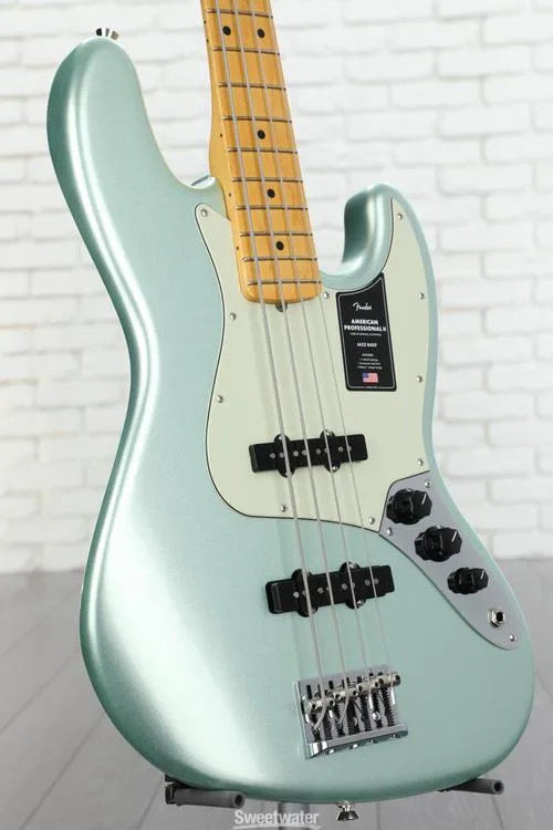  Fender American Professional II Jazz Bass - Mystic Surf Green with Maple Fingerboard