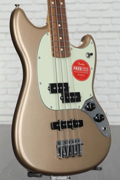  Fender Player Mustang Bass PJ - Firemist Gold