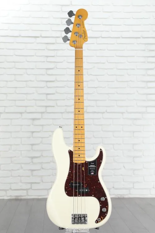  Fender American Professional II Precision Bass - Olympic White with Maple Fingerboard