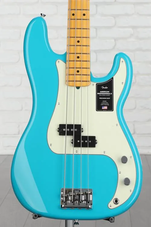 Fender American Professional II Precision Bass - Miami Blue with Maple Fingerboard