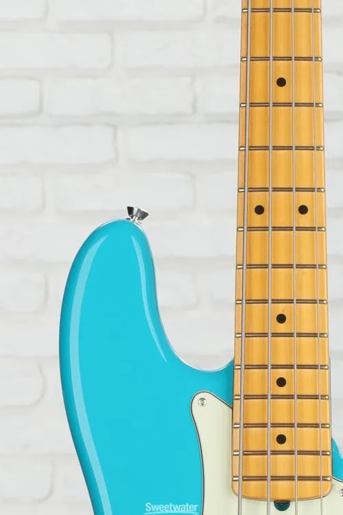  Fender American Professional II Precision Bass - Miami Blue with Maple Fingerboard