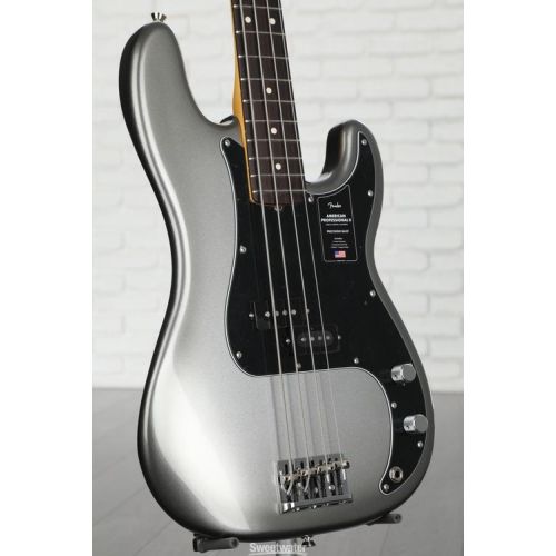  Fender American Professional II Precision Bass - Mercury with Rosewood Fingerboard