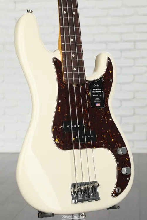  Fender American Professional II Precision Bass - Olympic White with Rosewood Fingerboard