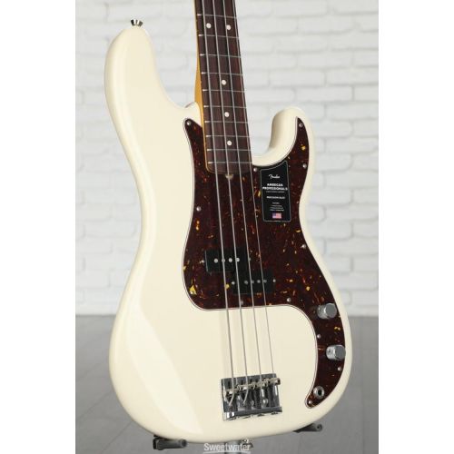  Fender American Professional II Precision Bass - Olympic White with Rosewood Fingerboard