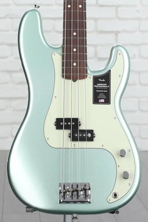 Fender American Professional II Precision Bass - Mystic Surf Green with Rosewood Fingerboard