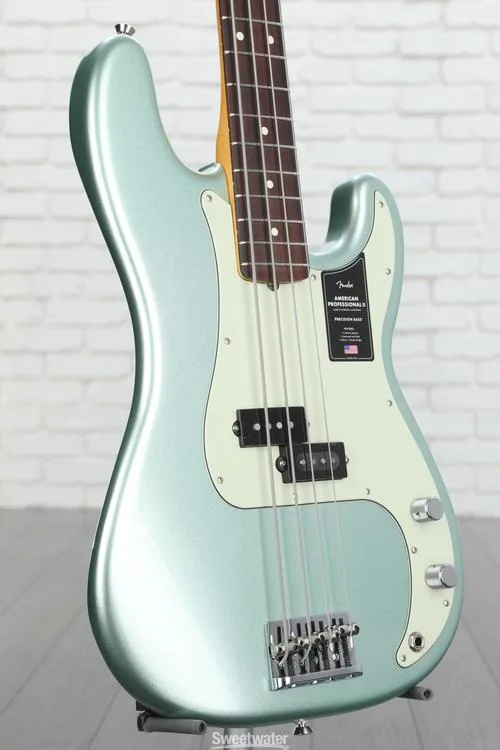  Fender American Professional II Precision Bass - Mystic Surf Green with Rosewood Fingerboard