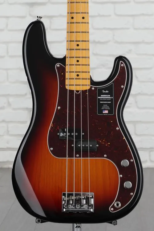 Fender American Professional II Precision Bass - 3 Color Sunburst with Maple Fingerboard