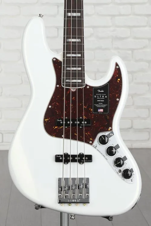 Fender American Ultra Jazz Bass - Arctic Pearl with Rosewood Fingerboard