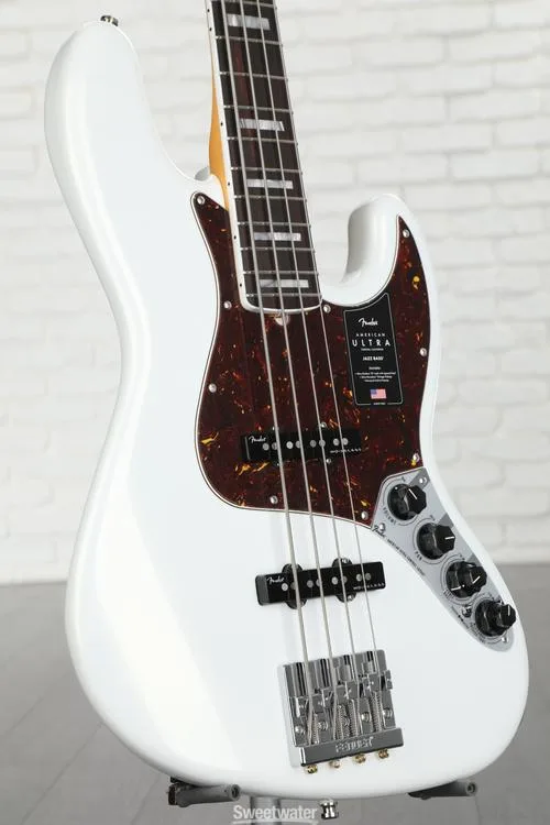  Fender American Ultra Jazz Bass - Arctic Pearl with Rosewood Fingerboard