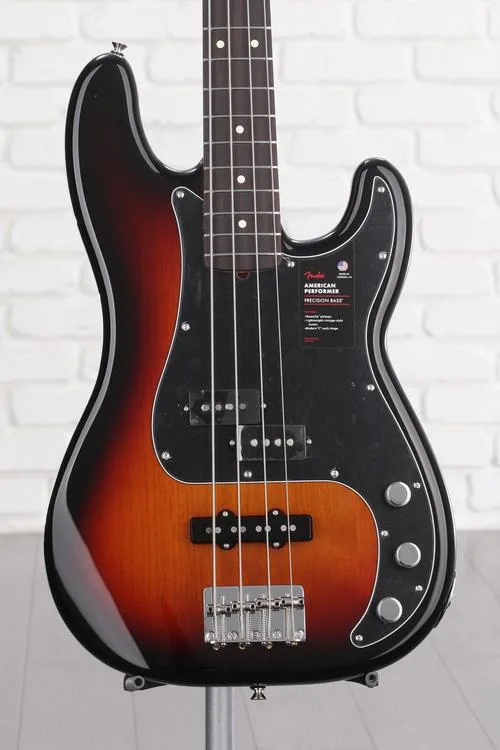 Fender American Performer Precision Bass - 3-Tone Sunburst with Rosewood Fingerboard