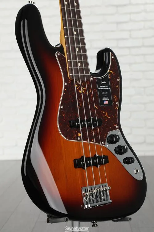  Fender American Professional II Jazz Bass - 3 Color Sunburst with Rosewood Fingerboard