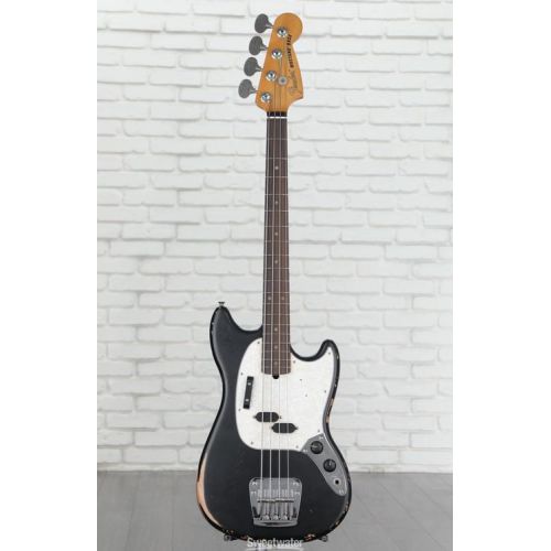  Fender JMJ Road Worn Mustang Bass - Black