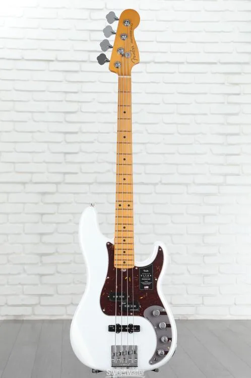  Fender American Ultra Precision Bass - Arctic Pearl with Maple Fingerboard