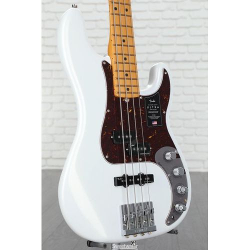  Fender American Ultra Precision Bass - Arctic Pearl with Maple Fingerboard