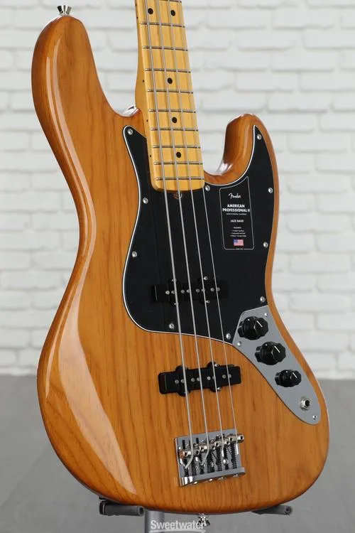  Fender American Professional II Jazz Bass - Roasted Pine with Maple Fingerboard