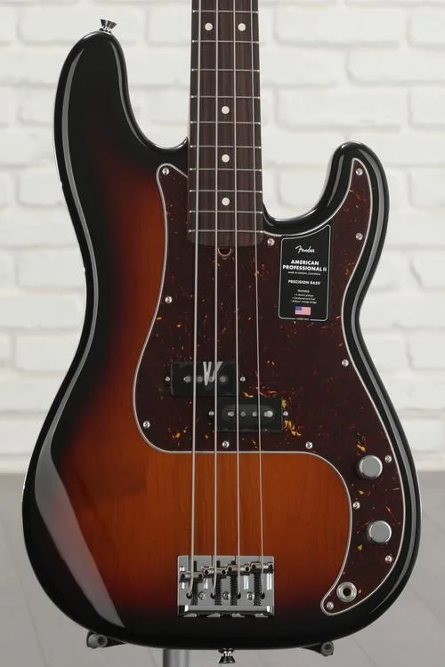 Fender American Professional II Precision Bass - 3-color Sunburst with Rosewood Fingerboard