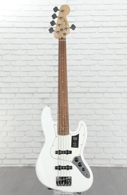  Fender Player Jazz Bass V - Polar White with Pau Ferro Fingerboard Demo