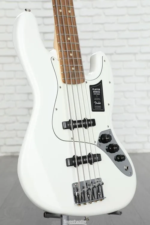  Fender Player Jazz Bass V - Polar White with Pau Ferro Fingerboard Demo