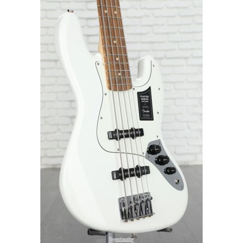  Fender Player Jazz Bass V - Polar White with Pau Ferro Fingerboard Demo