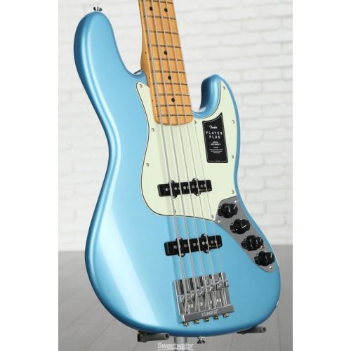  Fender Player Plus Active Jazz Bass V - Opal Spark with Maple Fingerboard Demo