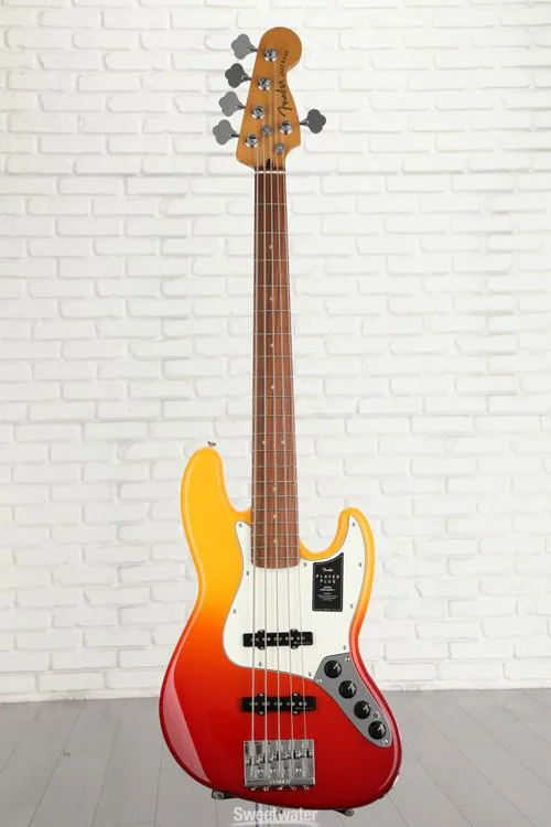  Fender Player Plus Active Jazz Bass V - Tequila Sunrise with Pau Ferro Fingerboard