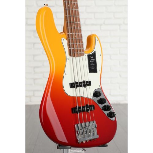  Fender Player Plus Active Jazz Bass V - Tequila Sunrise with Pau Ferro Fingerboard