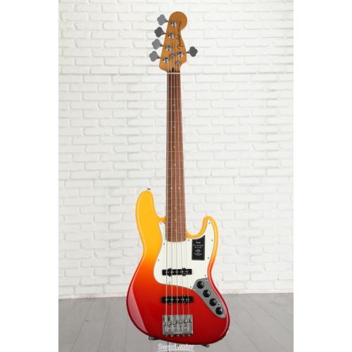  Fender Player Plus Active Jazz Bass V - Tequila Sunrise with Pau Ferro Fingerboard