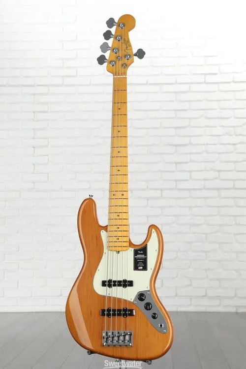  Fender American Professional II Jazz Bass V - Roasted Pine with Maple Fingerboard Demo