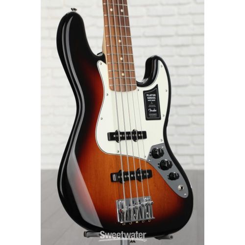  Fender Player Jazz Bass V - 3-Tone Sunburst with Pau Ferro Fingerboard