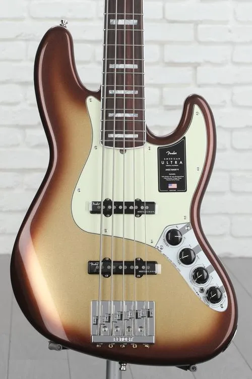 Fender American Ultra Jazz Bass V - Mocha Burst with Rosewood Fingerboard Demo