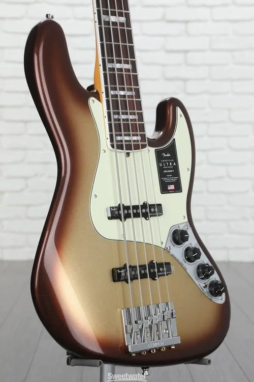  Fender American Ultra Jazz Bass V - Mocha Burst with Rosewood Fingerboard Demo