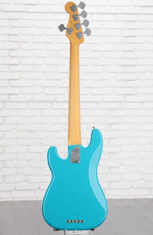  Fender American Professional II Precision Bass V - Miami Blue with Maple Fingerboard