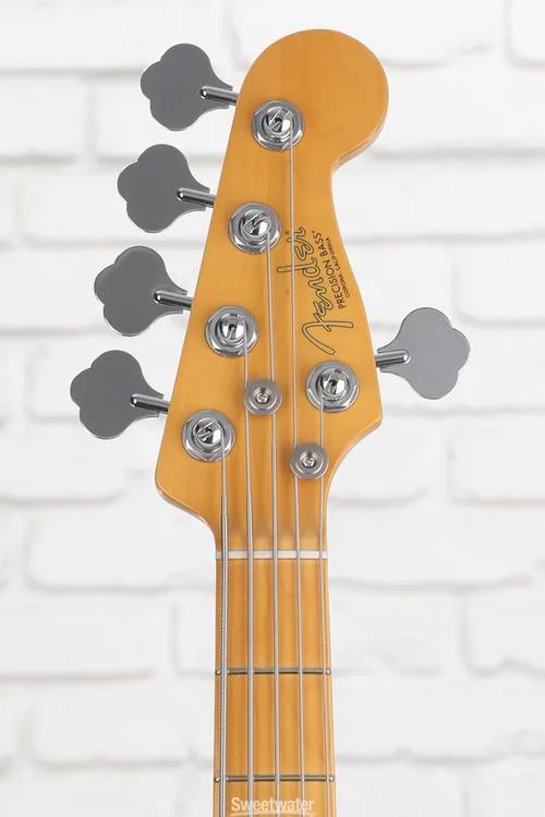  Fender American Professional II Precision Bass V - Miami Blue with Maple Fingerboard