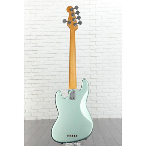  Fender American Professional II Jazz Bass V - Mystic Surf Green with Maple Fingerboard