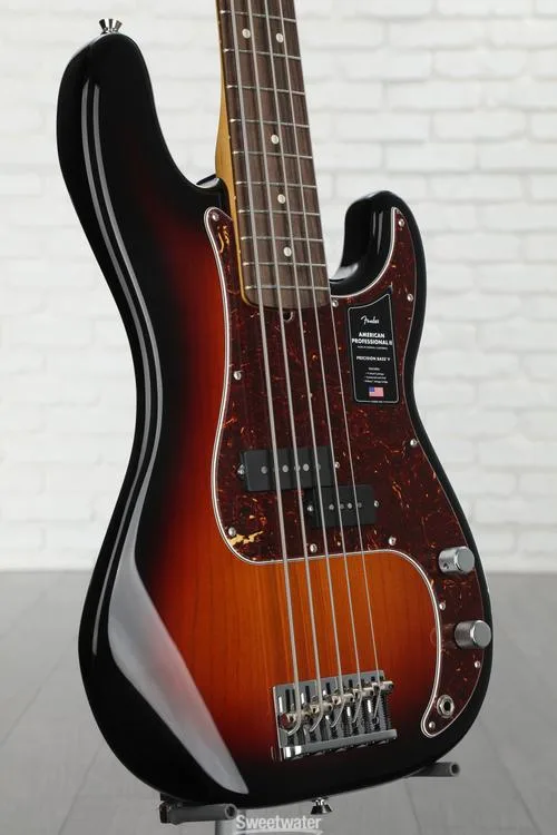  Fender American Professional II Precision Bass V - 3-color Sunburst with Rosewood Fingerboard