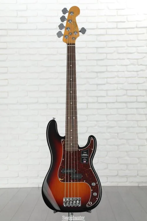  Fender American Professional II Precision Bass V - 3-color Sunburst with Rosewood Fingerboard