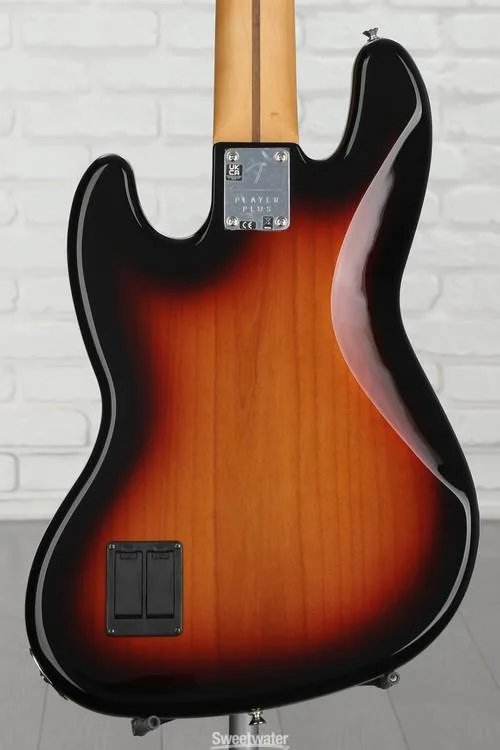  Fender Player Plus Active Jazz Bass V - 3-tone Sunburst with Pau Ferro Fingerboard