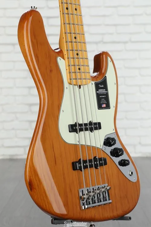  Fender American Professional II Jazz Bass V - Roasted Pine with Maple Fingerboard