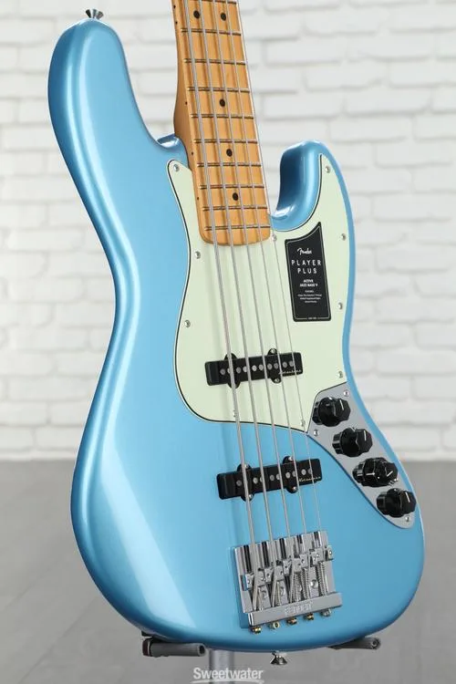  Fender Player Plus Active Jazz Bass V - Opal Spark with Maple Fingerboard