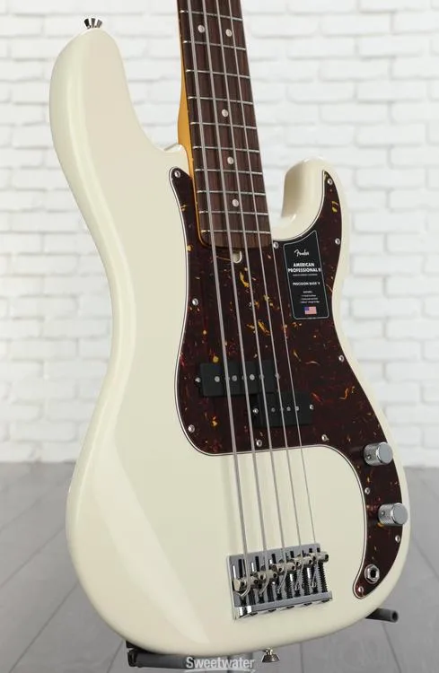  Fender American Professional II Precision Bass V - Olympic White with Rosewood Fingerboard