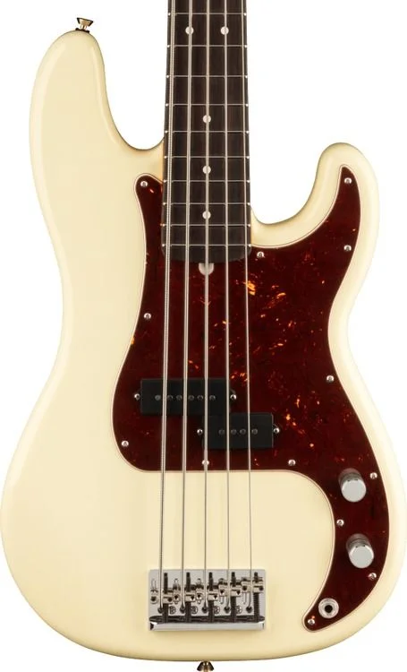  Fender American Professional II Precision Bass V - Olympic White with Rosewood Fingerboard