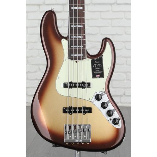  Fender American Ultra Jazz Bass V - Mocha Burst with Rosewood Fingerboard