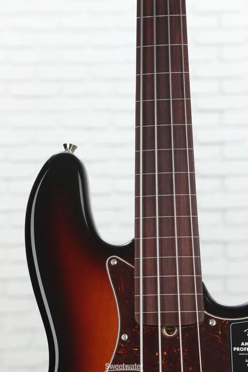  Fender American Professional II Jazz Bass Fretless - 3 Color Sunburst with Rosewood Fingerboard