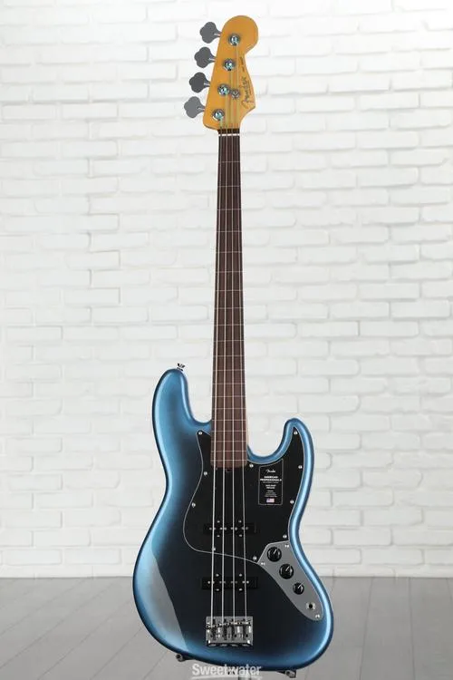  Fender American Professional II Jazz Bass Fretless - Dark Night with Rosewood Fingerboard