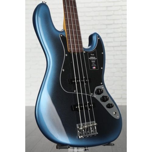  Fender American Professional II Jazz Bass Fretless - Dark Night with Rosewood Fingerboard