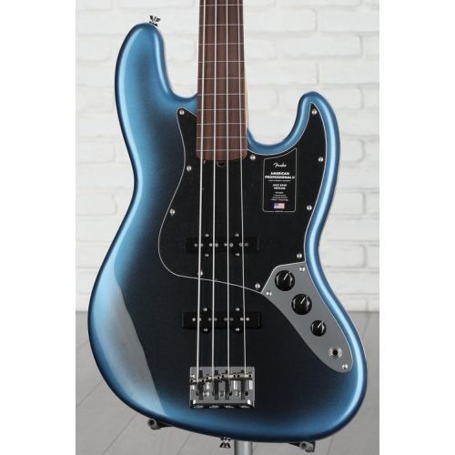  Fender American Professional II Jazz Bass Fretless - Dark Night with Rosewood Fingerboard