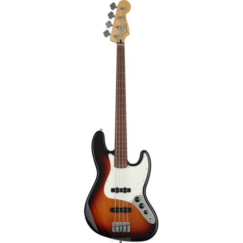  Fender Player Fretless Jazz Bass - 3-Tone Sunburst with Pau Ferro Fingerboard