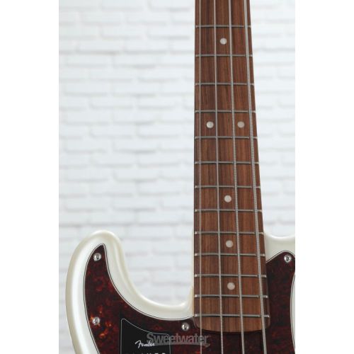  Fender Player Plus Active Precision Bass Guitar Left-handed - Olympic Pearl with Pau Ferro Fingerboard