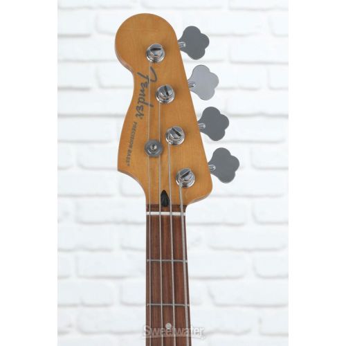  Fender Player Plus Active Precision Bass Guitar Left-handed - Olympic Pearl with Pau Ferro Fingerboard